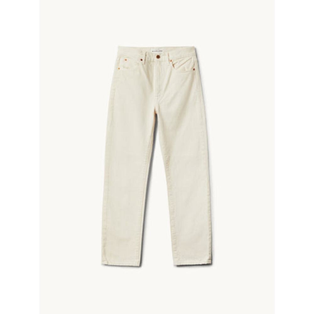 Slvrlake london jeans ecru cream high waist straight leg cotton white denim 28